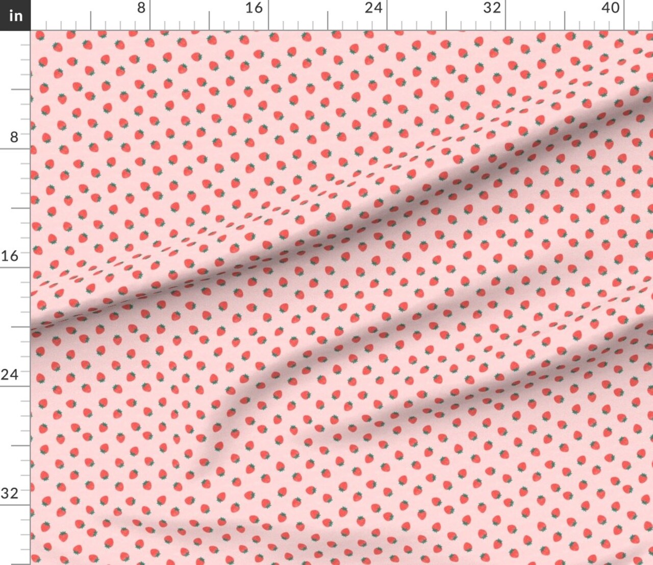 Various Fabrics by the Yard or Fat Quarter Little Strawberry Pink Summer Small Scale Whimsical Fruit Food Playful Cute Boho Baby Custom Printed Fabric by Spoonflower
